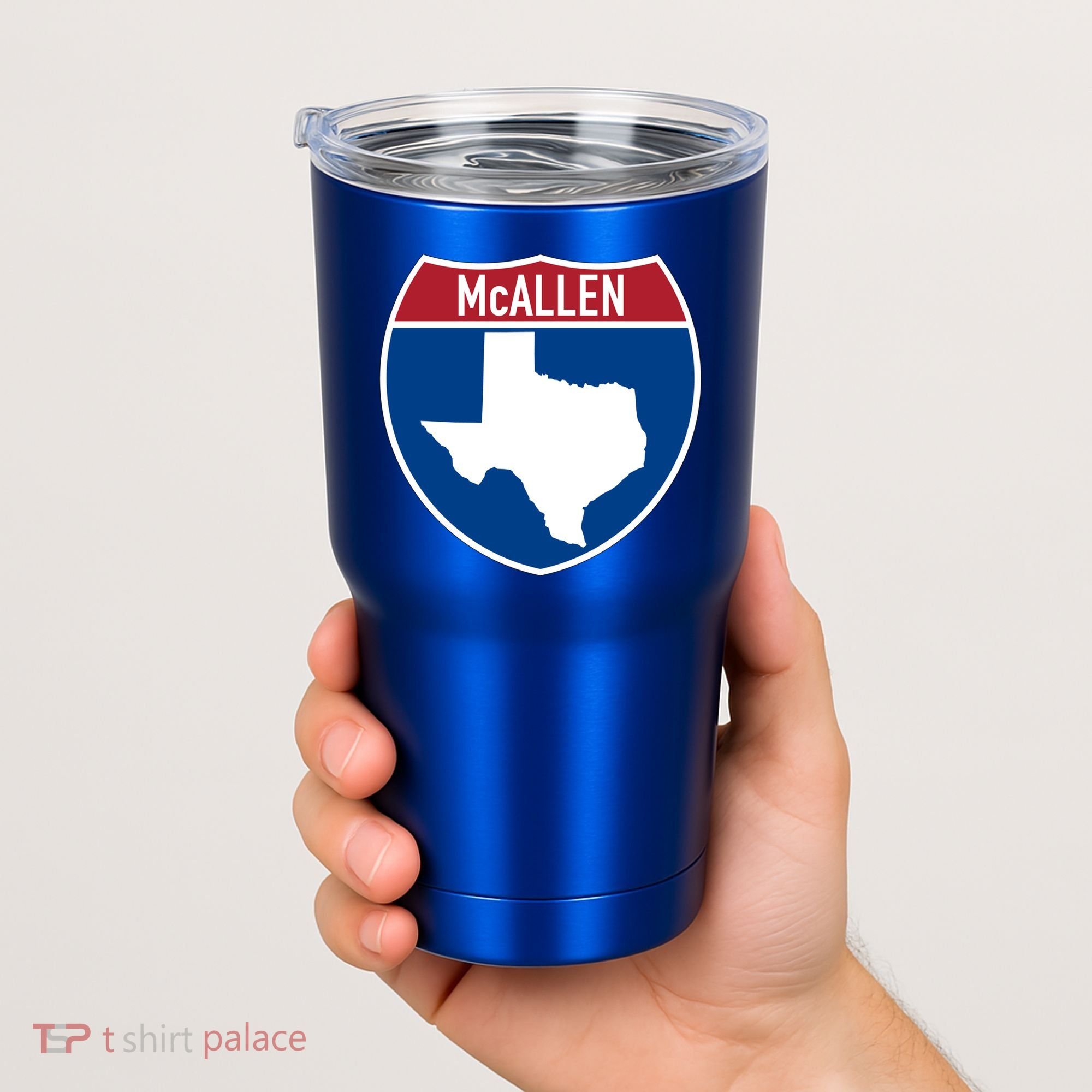 Mcallen Texas Tx Interstate Highway Vacation Souvenir Great Gift Tumbler