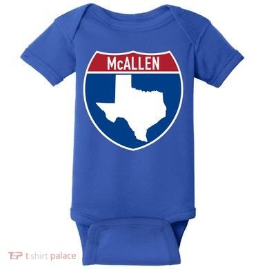 Mcallen Texas Tx Interstate Highway Vacation Souvenir Great Gift Baby Bodysuit