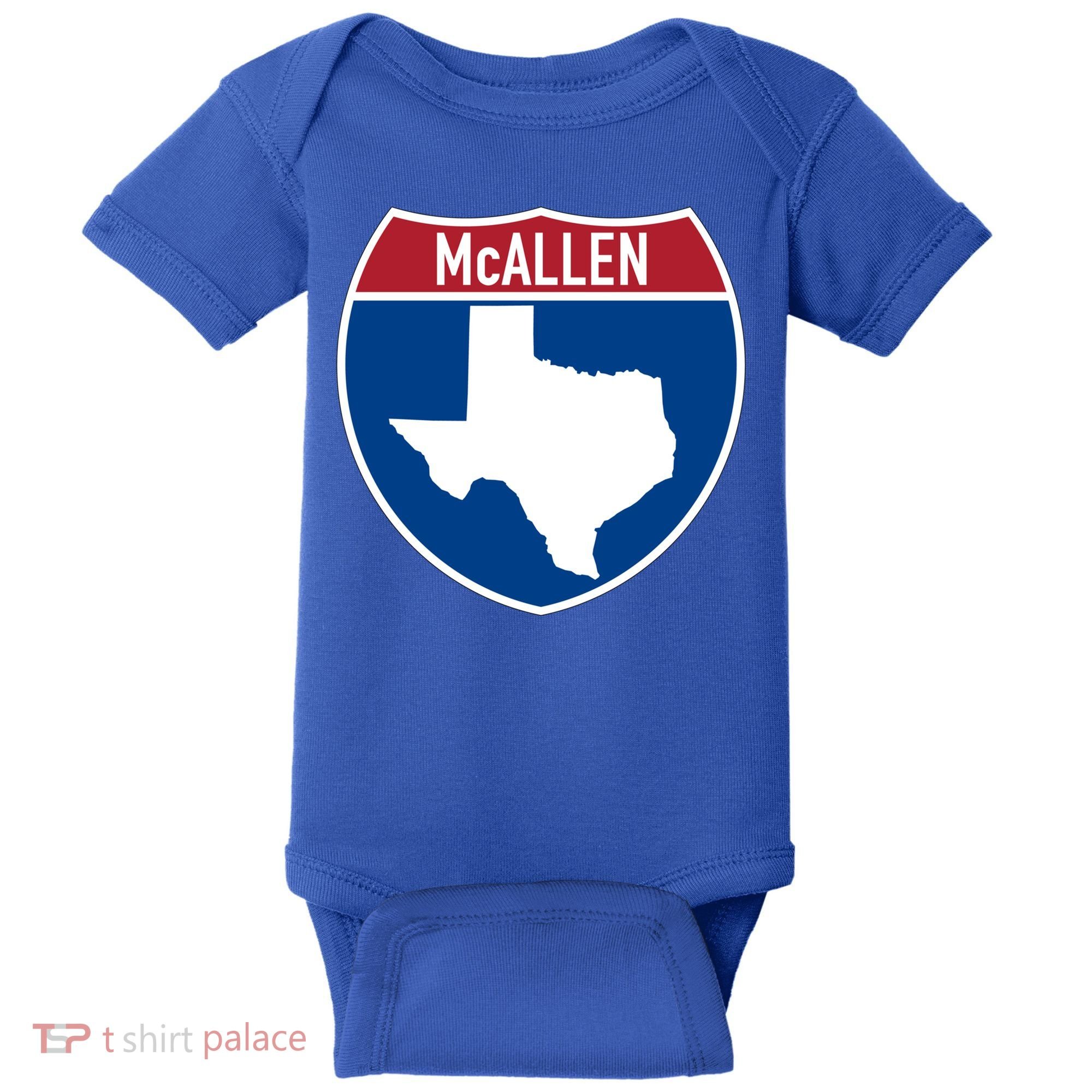 Mcallen Texas Tx Interstate Highway Vacation Souvenir Great Gift Baby Bodysuit