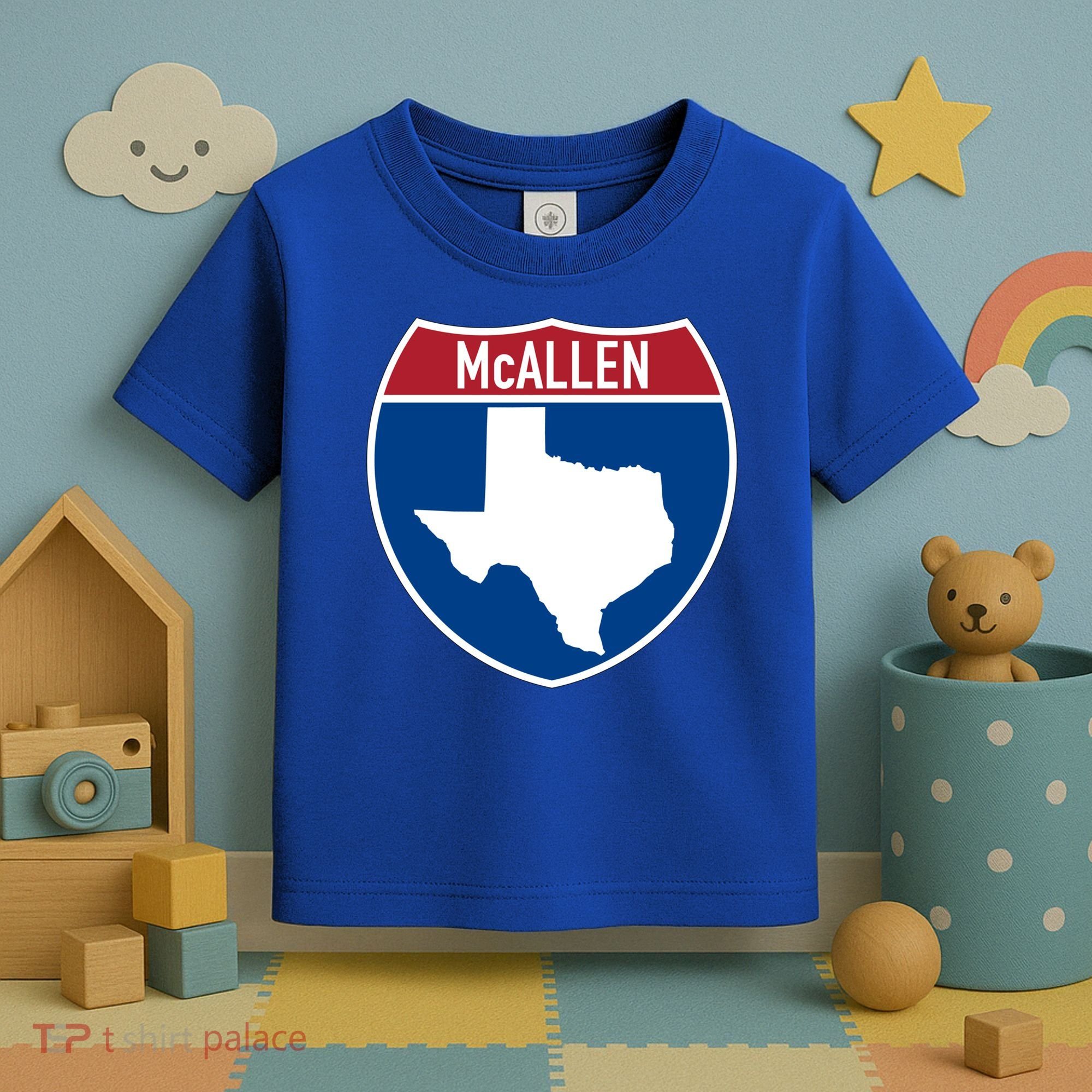 Mcallen Texas Tx Interstate Highway Vacation Souvenir Great Gift Toddler T-Shirt