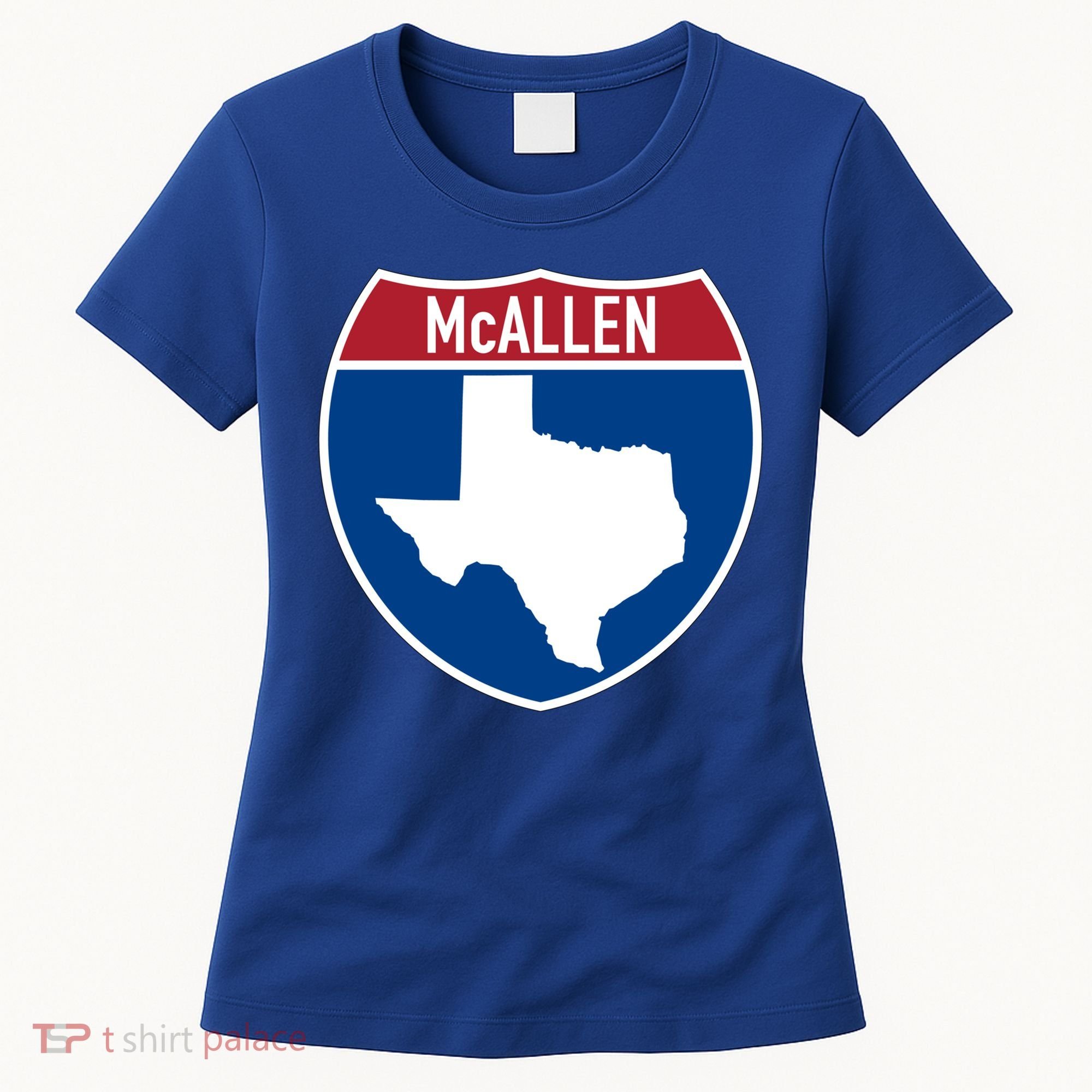Mcallen Texas Tx Interstate Highway Vacation Souvenir Great Gift Women's T-Shirt