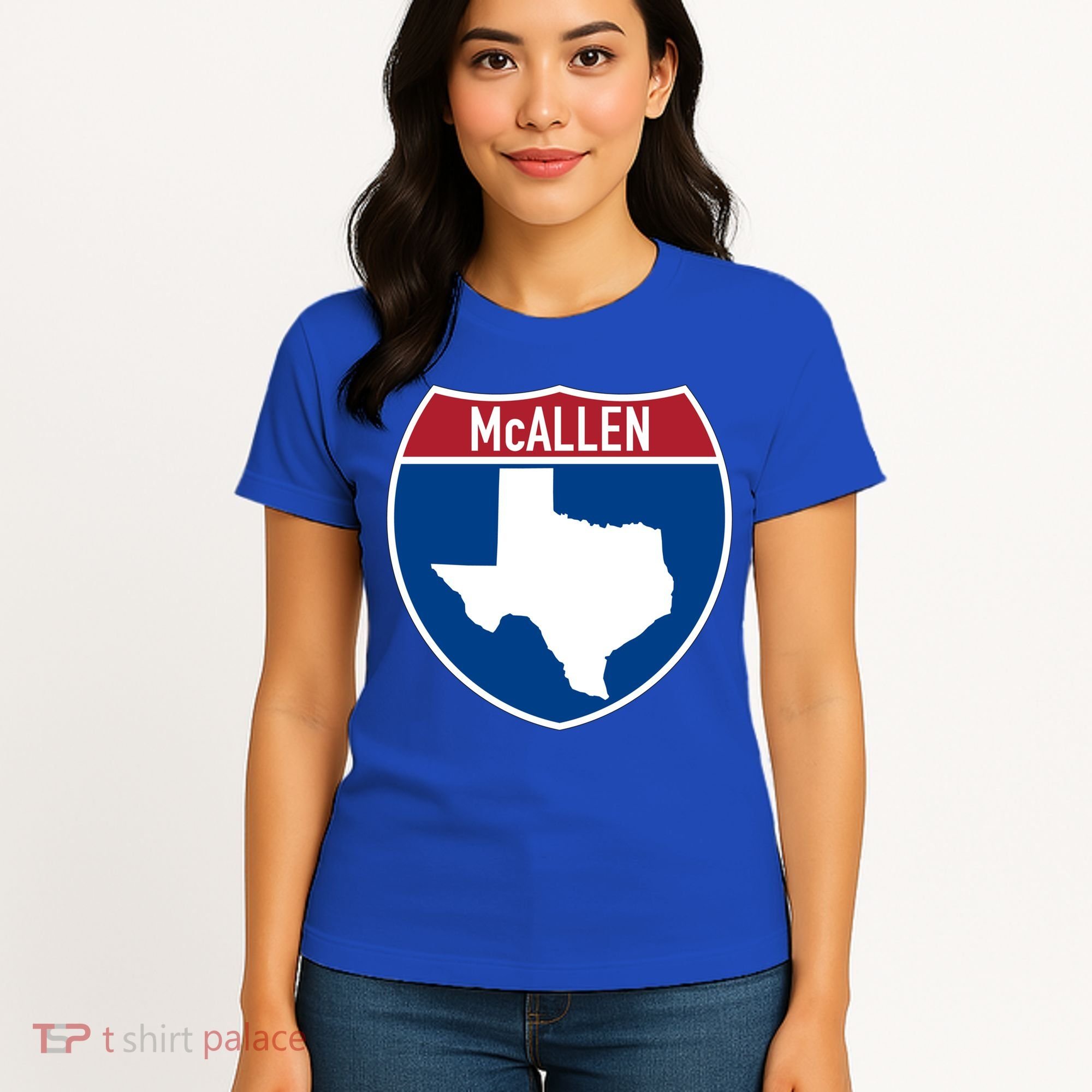 Mcallen Texas Tx Interstate Highway Vacation Souvenir Great Gift Women's T-Shirt
