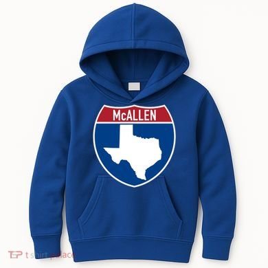 Mcallen Texas Tx Interstate Highway Vacation Souvenir Great Gift Kids Hoodie