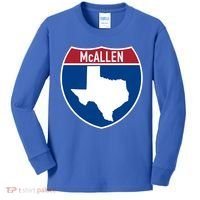 Mcallen Texas Tx Interstate Highway Vacation Souvenir Great Gift Kids Long Sleeve Shirt thumb 0
