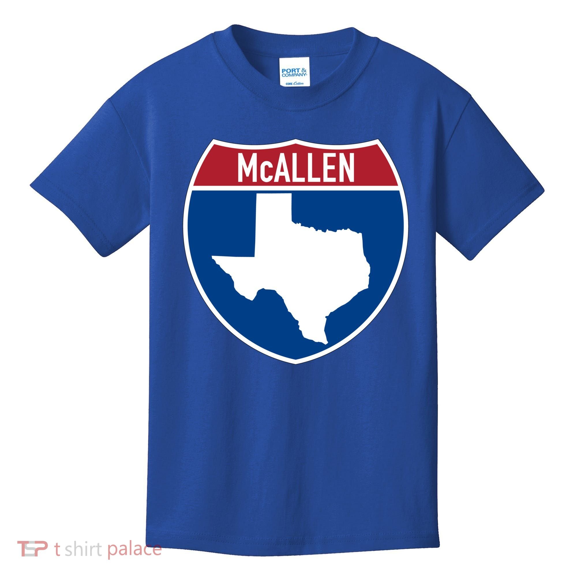 Mcallen Texas Tx Interstate Highway Vacation Souvenir Great Gift Kids T-Shirt