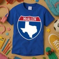 Mcallen Texas Tx Interstate Highway Vacation Souvenir Great Gift Kids T-Shirt thumb 3