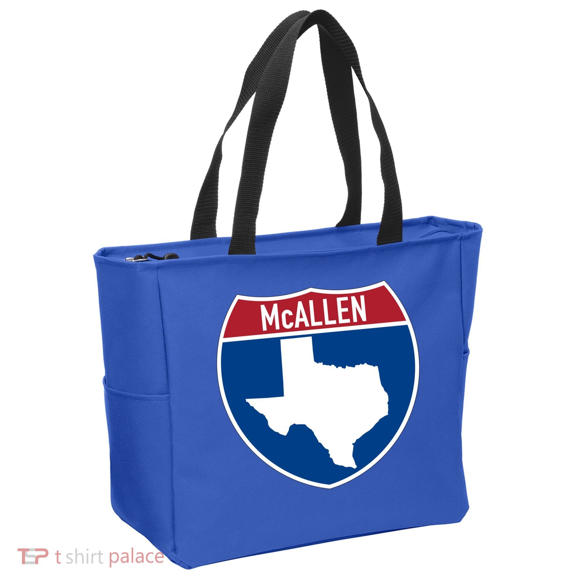 Mcallen Texas Tx Interstate Highway Vacation Souvenir Great Gift Tote Bag