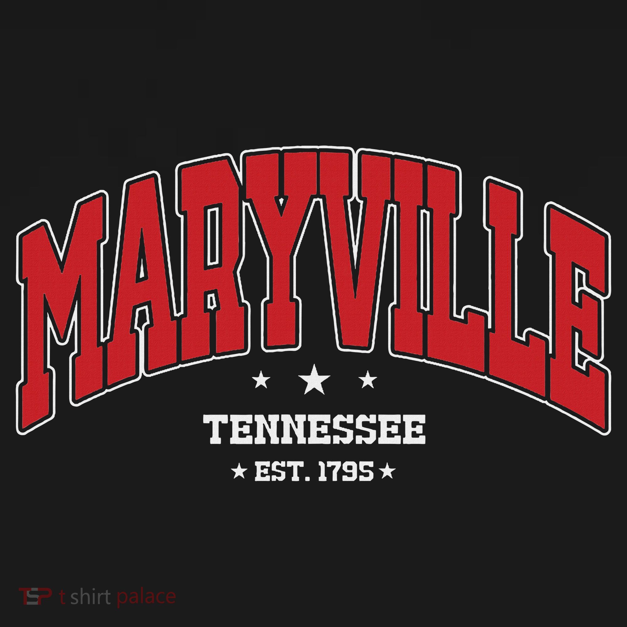 Maryville Tennessee Tn Souvenir College Style Red Throwback Sweatshirt