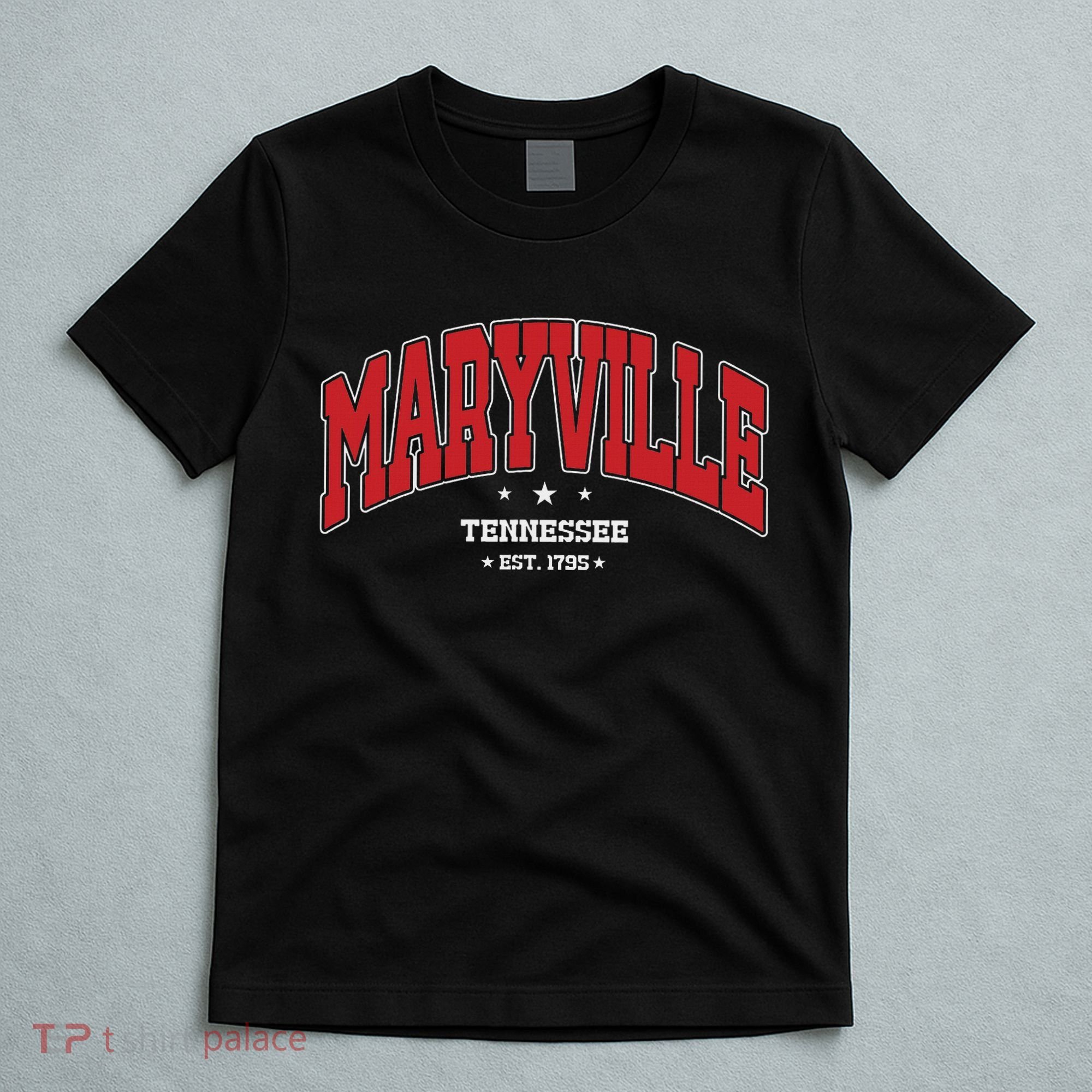 Maryville Tennessee Tn Souvenir College Style Red Throwback T-Shirt