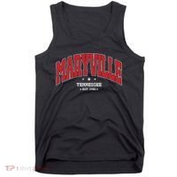 Maryville Tennessee Tn Souvenir College Style Red Throwback Tank Top thumb 0