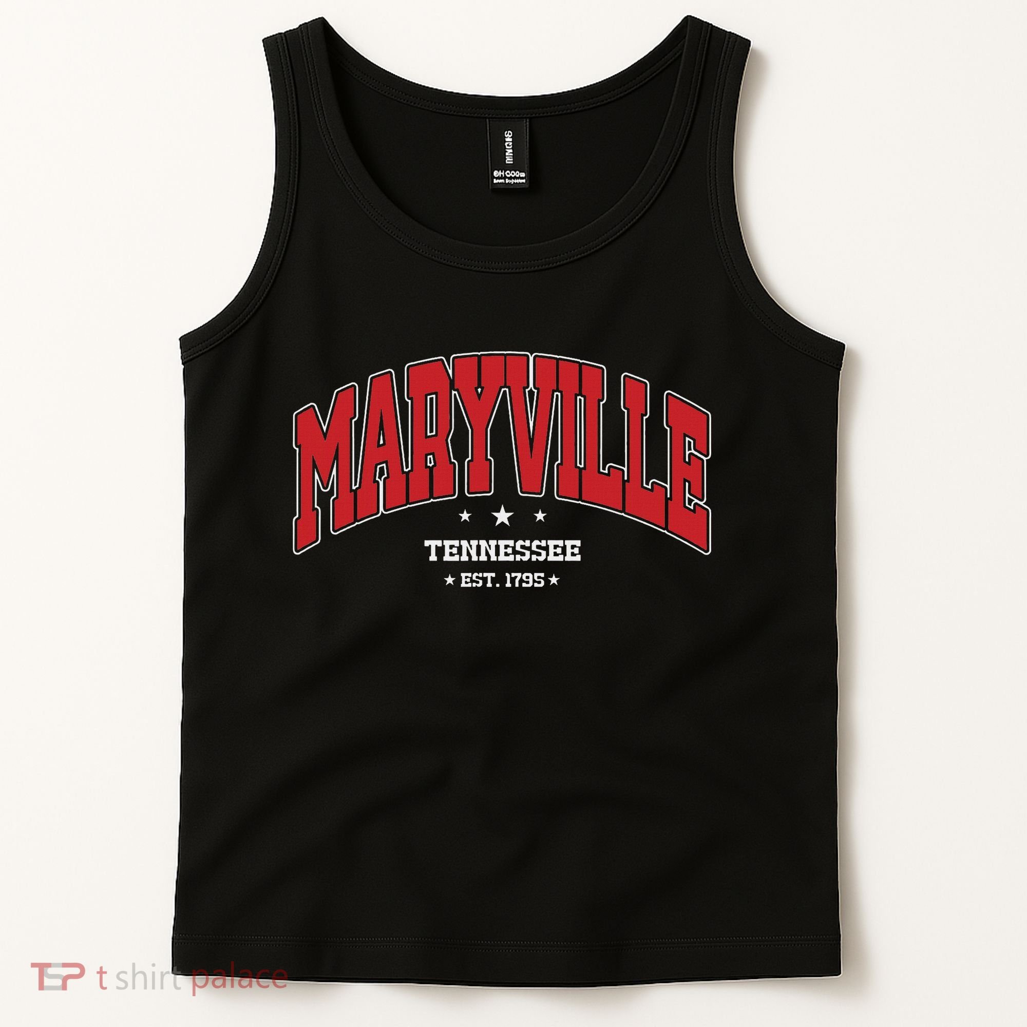 Maryville Tennessee Tn Souvenir College Style Red Throwback Tank Top