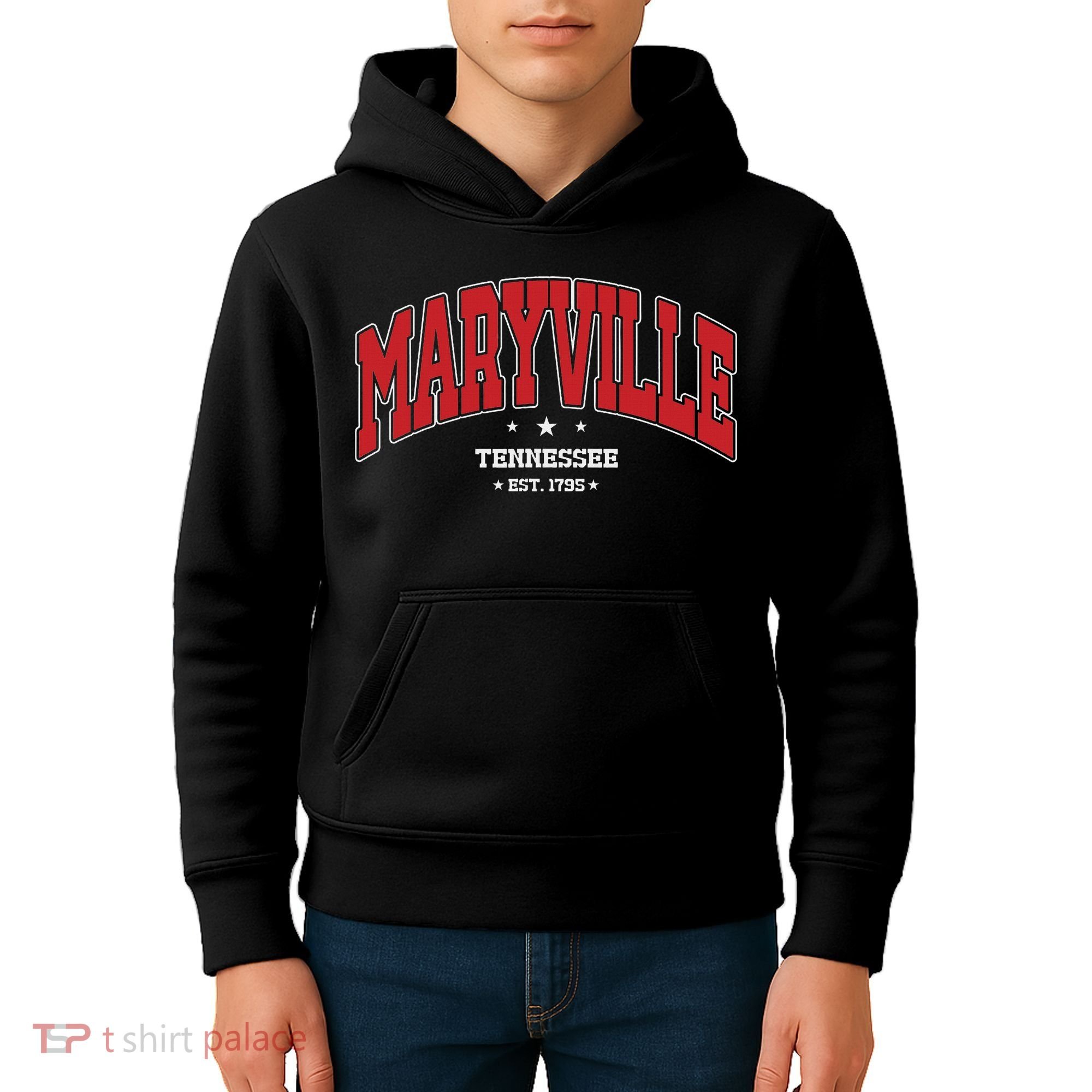 Maryville Tennessee Tn Souvenir College Style Red Throwback Kids Hoodie
