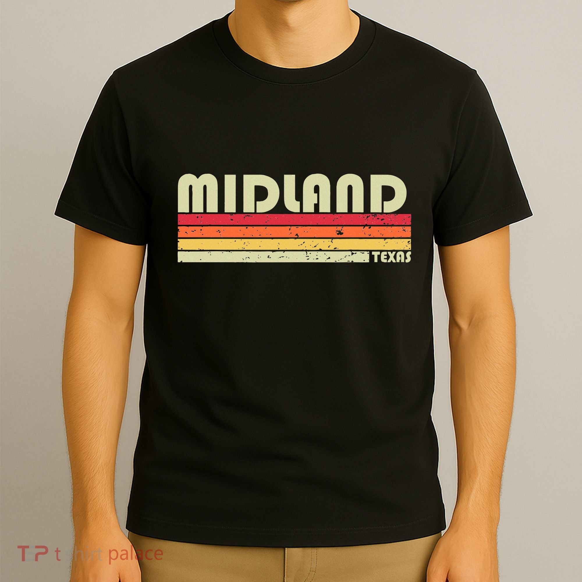 Midland Tx Texas Funny City Home Roots Gift Retro 70s 80s T-Shirt