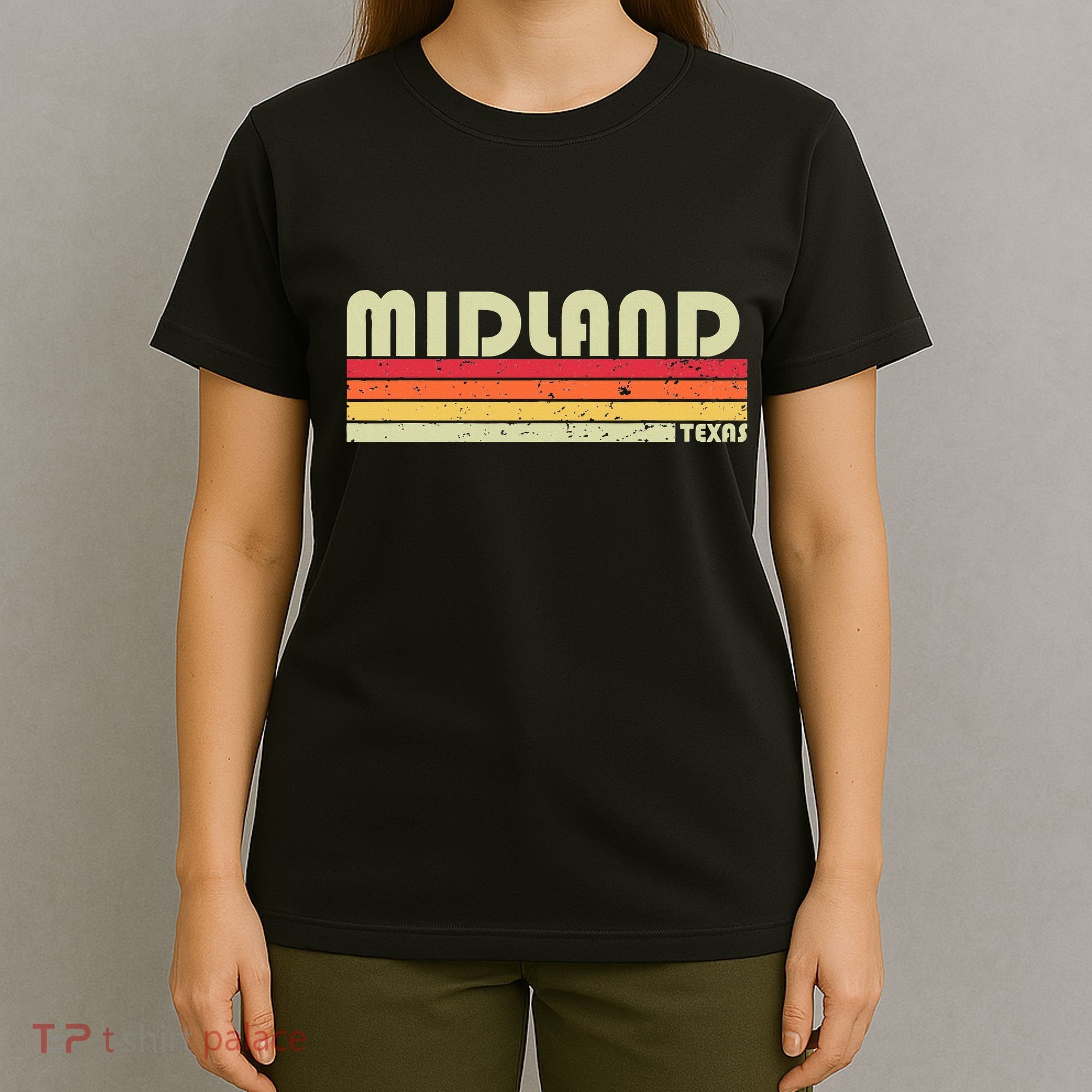 Midland Tx Texas Funny City Home Roots Gift Retro 70s 80s T-Shirt