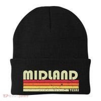Midland Tx Texas Funny City Home Roots Gift Retro 70s 80s Beanie thumb 0