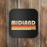 Midland Tx Texas Funny City Home Roots Gift Retro 70s 80s Coaster thumb 0
