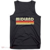 Midland Tx Texas Funny City Home Roots Gift Retro 70s 80s Tank Top thumb 0