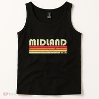 Midland Tx Texas Funny City Home Roots Gift Retro 70s 80s Tank Top thumb 2