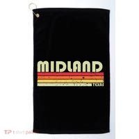 Midland Tx Texas Funny City Home Roots Gift Retro 70s 80s Golf Towel thumb 0