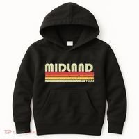 Midland Tx Texas Funny City Home Roots Gift Retro 70s 80s Kids Hoodie thumb 0