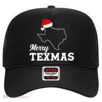 Merry Texmas Texas State Christmas Light Outline Santa Hat Hat thumb 0