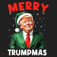 Merry Trumpmas Trump Christmas Santa Hat Gift Beanie thumb 2