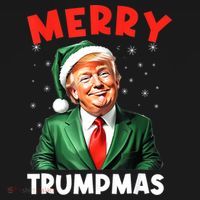 Merry Trumpmas Trump Christmas Santa Hat Gift Women's Hoodie thumb 2