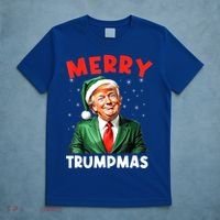 Merry Trumpmas Trump Christmas Santa Hat Gift T-Shirt thumb 5