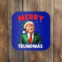 Merry Trumpmas Trump Christmas Santa Hat Gift Coaster thumb 0