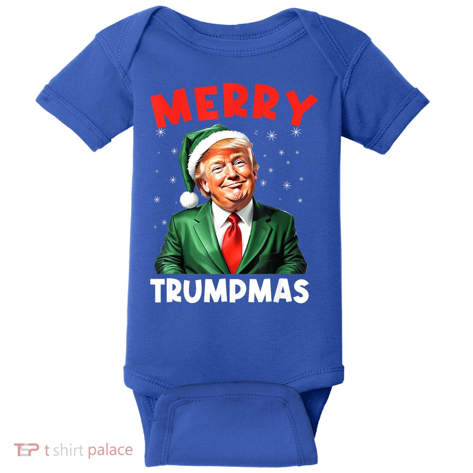 Merry Trumpmas Trump Christmas Santa Hat Gift Baby Bodysuit