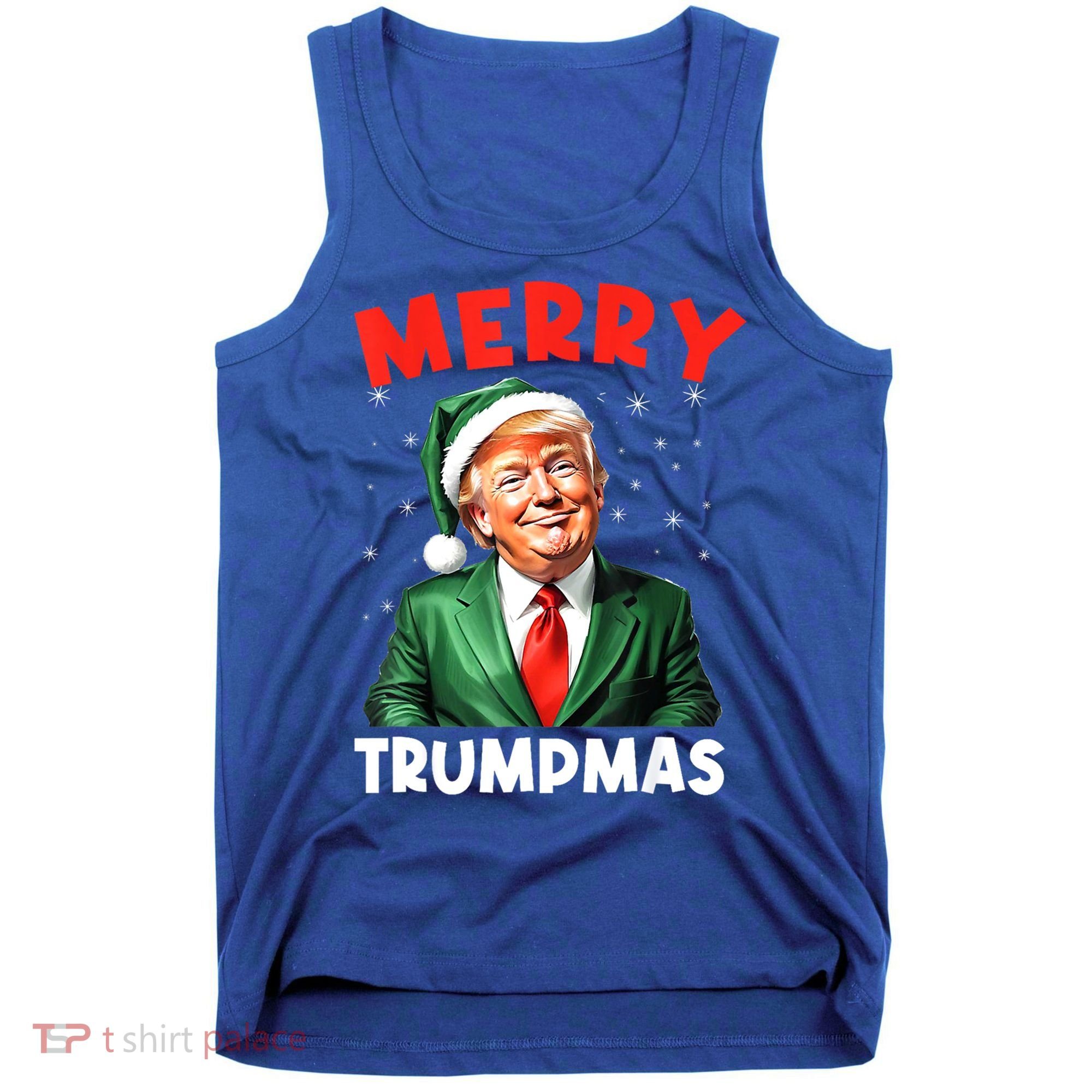 Merry Trumpmas Trump Christmas Santa Hat Gift Tank Top