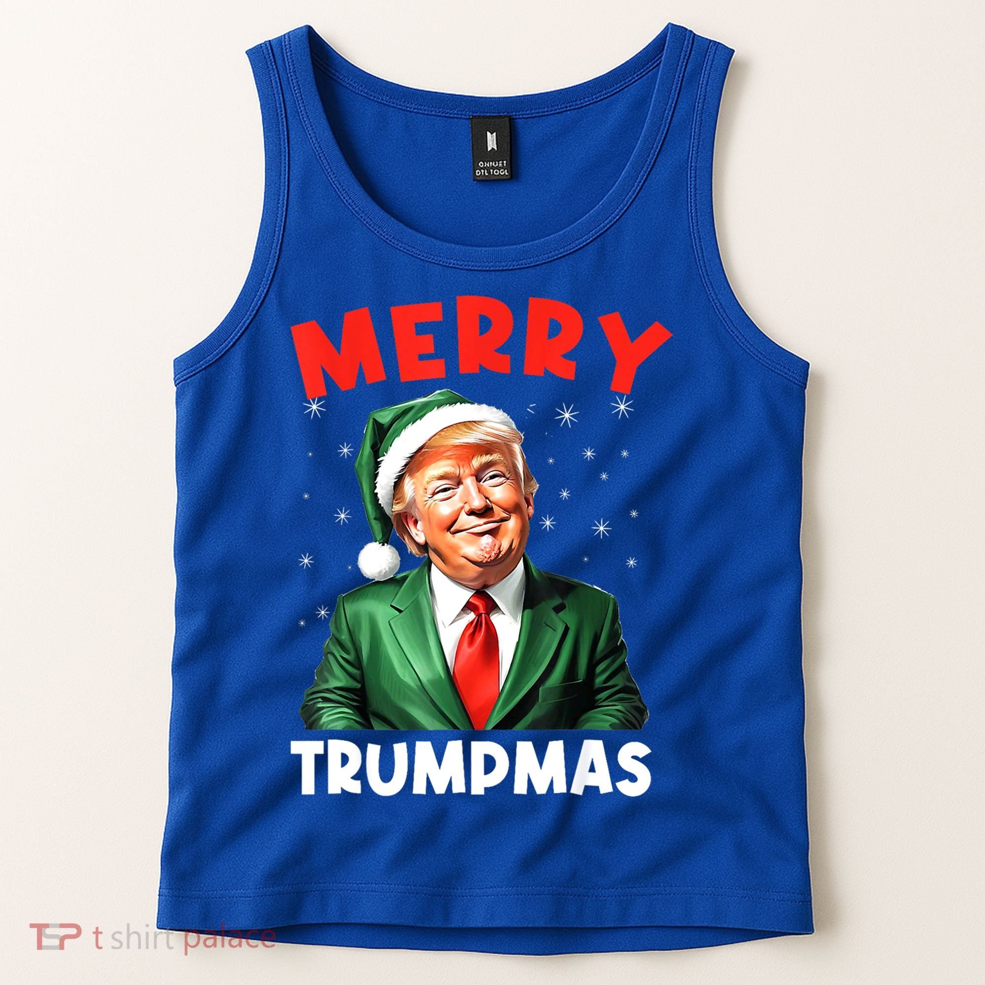 Merry Trumpmas Trump Christmas Santa Hat Gift Tank Top