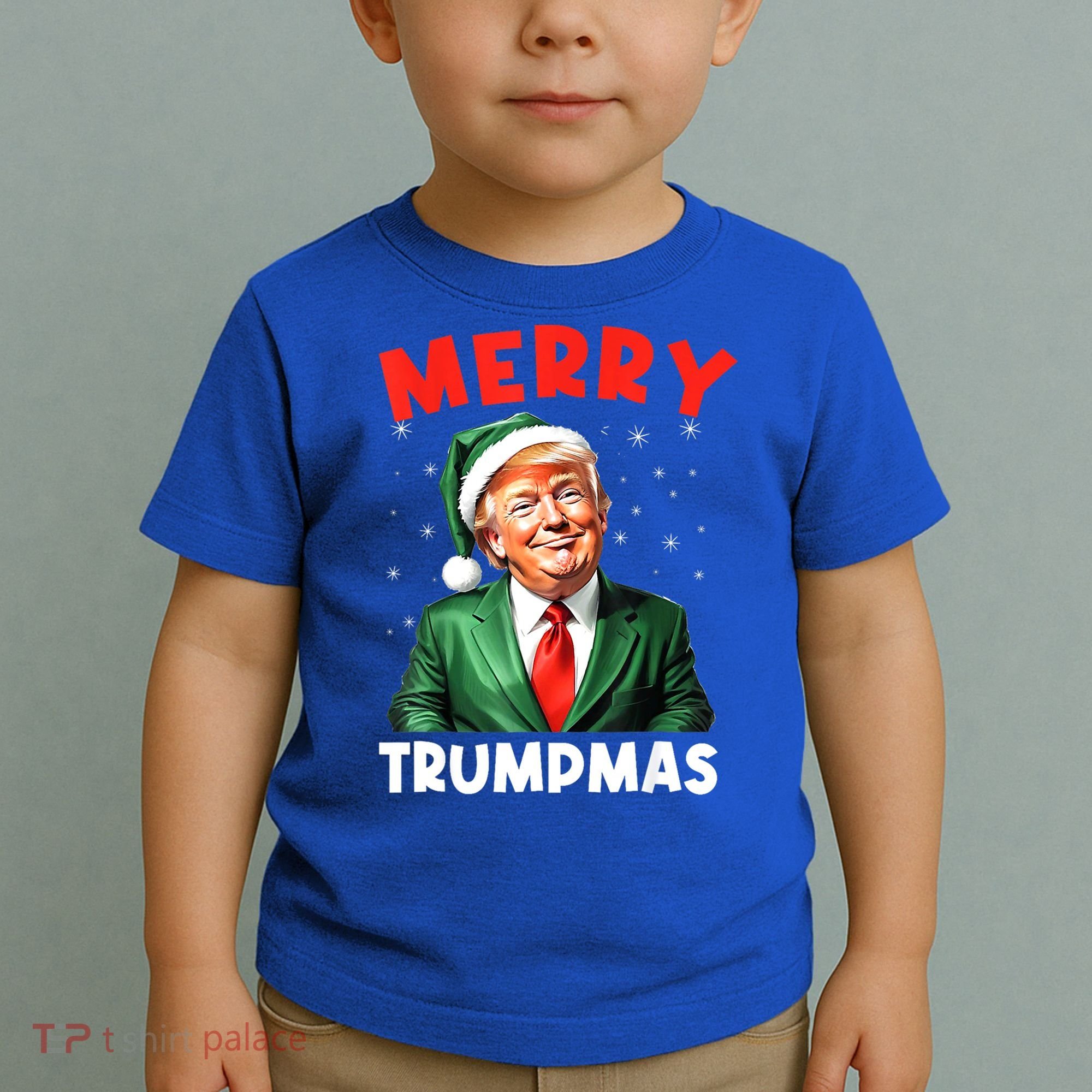 Merry Trumpmas Trump Christmas Santa Hat Gift Toddler T-Shirt