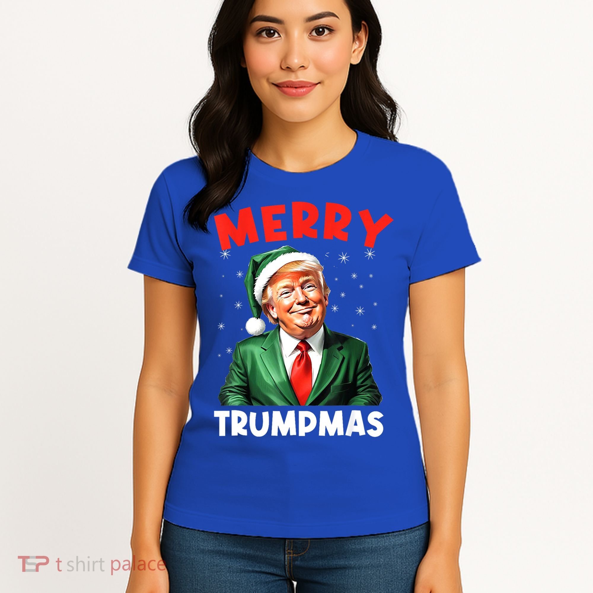 Merry Trumpmas Trump Christmas Santa Hat Gift Women's T-Shirt