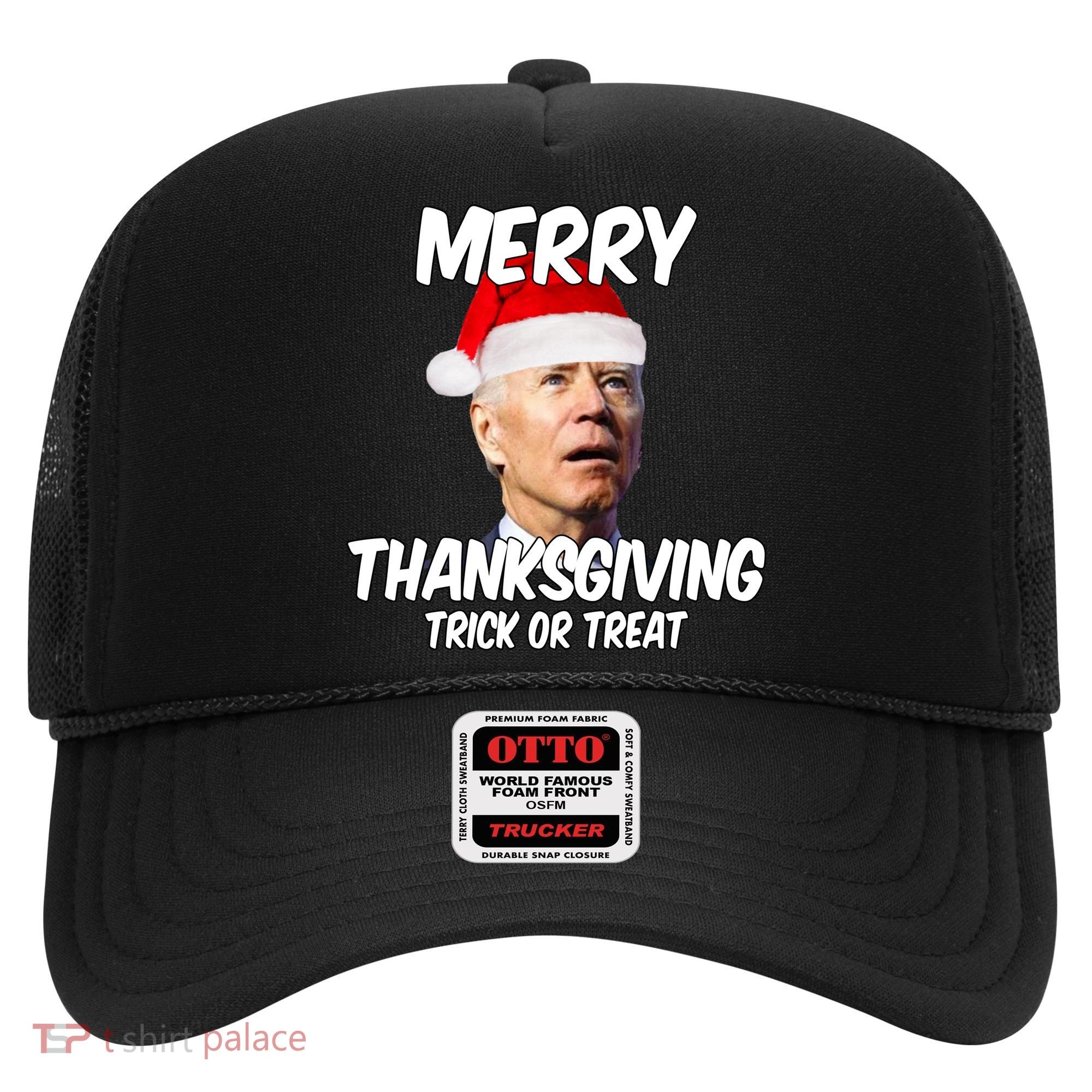 Merry Thanksgiving Trick Or Treat Funny Christmas Joe Biden Hat