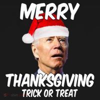 Merry Thanksgiving Trick Or Treat Funny Christmas Joe Biden Toddler Hoodie thumb 2