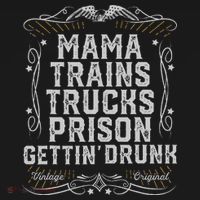 Mama Trains Trucks Prison Gettin Drunk Country Music Gift Toddler Hoodie thumb 2