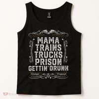 Mama Trains Trucks Prison Gettin Drunk Country Music Gift Tank Top thumb 2