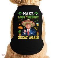 Make Taco Tuesday Great Again Trump Mexican Fiesta Doggie Tank thumb 0