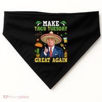 Make Taco Tuesday Great Again Trump Mexican Fiesta USA-Made Doggie Bandana thumb 0