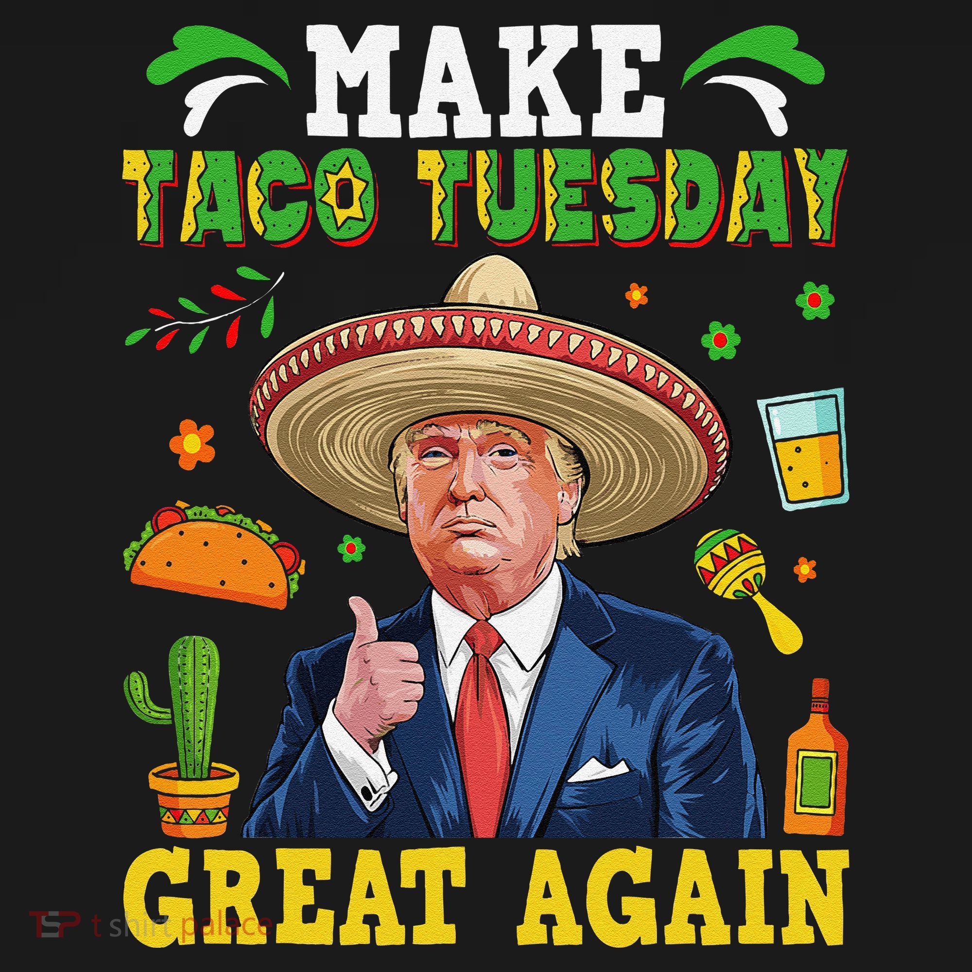 Make Taco Tuesday Great Again Trump Mexican Fiesta Women's Hoodie