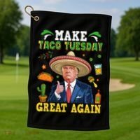 Make Taco Tuesday Great Again Trump Mexican Fiesta Golf Towel thumb 1
