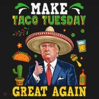 Make Taco Tuesday Great Again Trump Mexican Fiesta Visor thumb 3