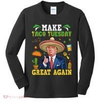 Make Taco Tuesday Great Again Trump Mexican Fiesta Kids Long Sleeve Shirt thumb 0