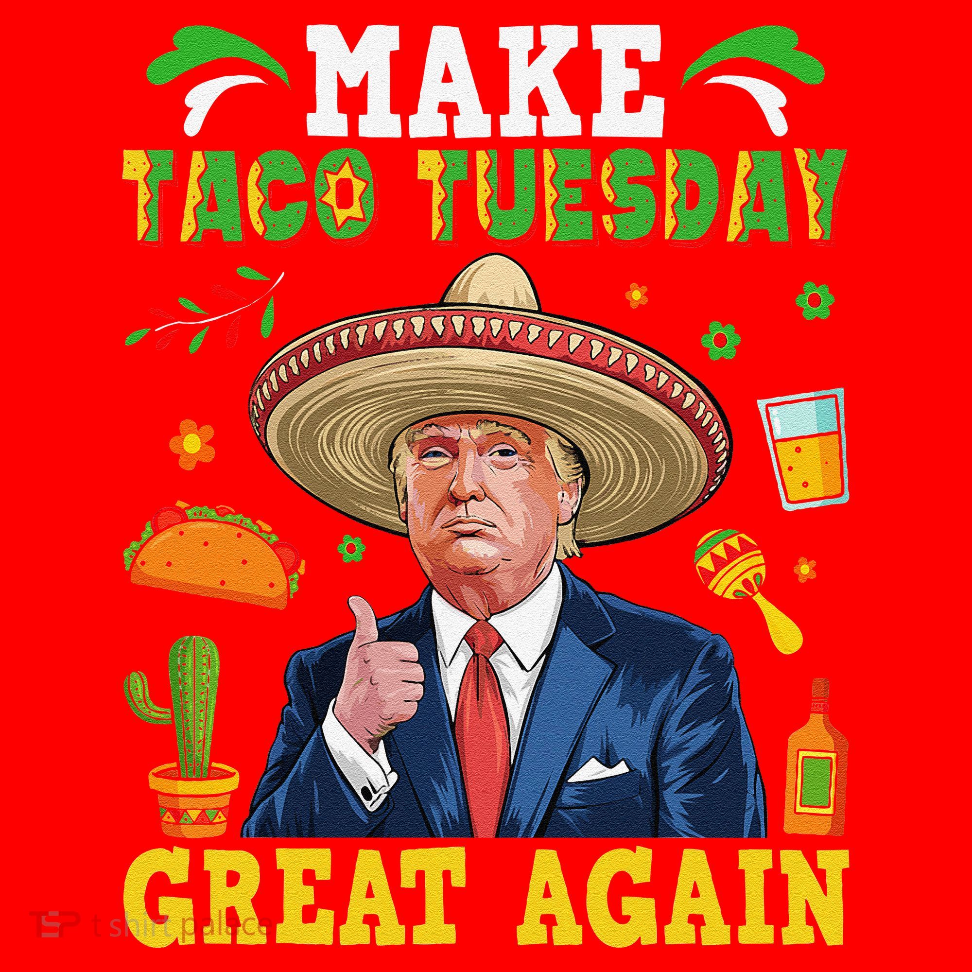 Make Taco Tuesday Great Again Trump Mexican Fiesta Santa Hat