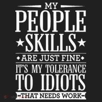 My Tolerance To Idiots Needs Work Funny Sarcasm Golf Towel thumb 3