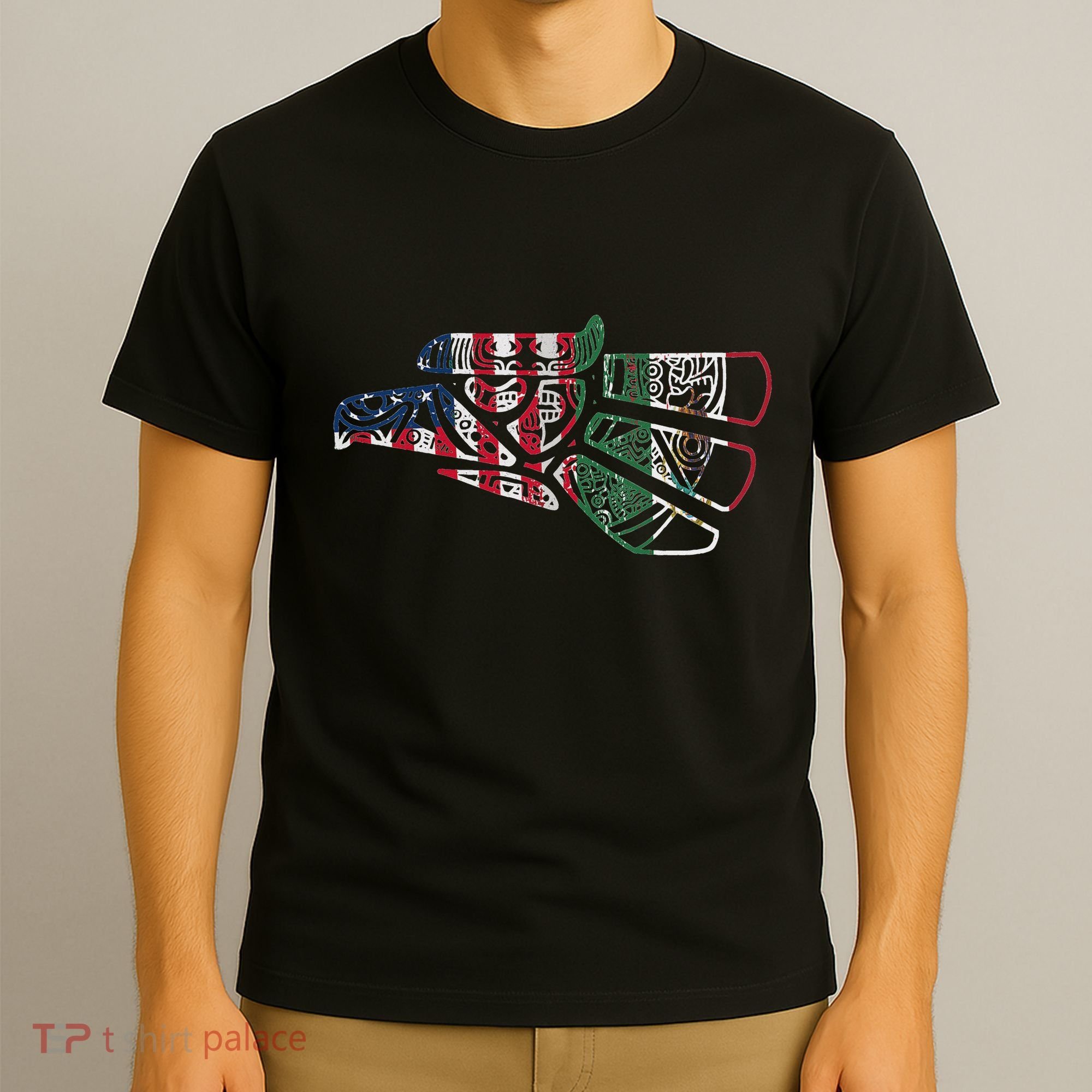 Mexico T Us Flag Patriot Mexican Flag American Flag T-Shirt