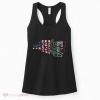 Mexico T Us Flag Patriot Mexican Flag American Flag Women's Tank Top thumb 0