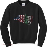 Mexico T Us Flag Patriot Mexican Flag American Flag Kids Sweatshirt thumb 0