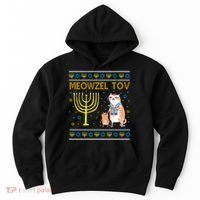 Meowzel Tov Ugly Hanukkah Cat Funny Hoodie thumb 0